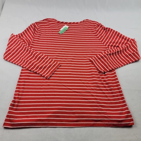 NWT I.B.Diffusion Jingle Belle holiday Christmas long sleeve top red white blue - Picture 3 of 4